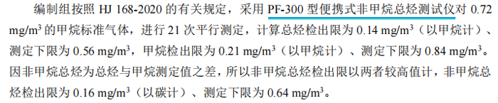 《固定污染源廢氣總烴、甲烷和非甲烷總烴的測定便攜式催化氧化-氫火焰離子化檢測器法》
